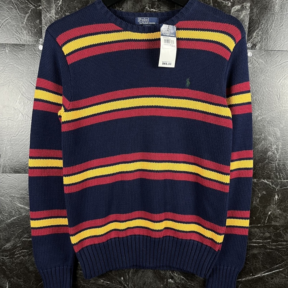 Polo Ralph Lauren Boy's Striped Vtg Sweater XL (Women's XS)